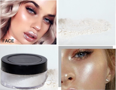 JANOST Highlighter Powder Glow Shimmering Glitter Highlighter(SILVER)