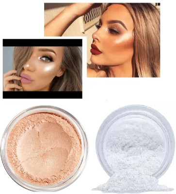 Aylily Shine Glow Face Highly Pigmented, Easy-To-Blend Gold And Silver  Highlighter(Gold, Silver)