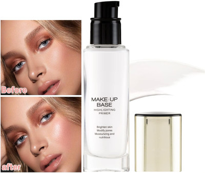 manasona Makeup Base Highlighting Primer| Skin-Hydrating Poreless Primer Highlighter Primer  - 40 ml(GOLD)