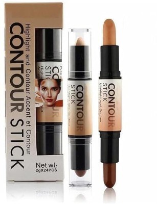 Plethora 2 in 1 Highlighter Contour Stick Concealer Chiseled Look, (Countour Stick) Highlighter(Cream)