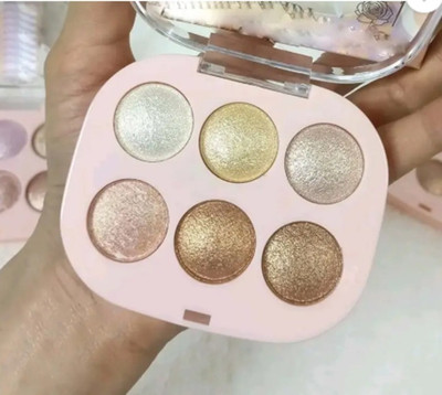 AEPRUY 6 Color illuminating Backed and Blusher Palette  Highlighter(Multicolor)