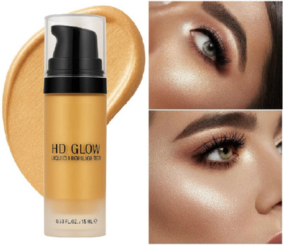 nuvya HD Glow Natural Glow Face Highlighter – Easy to Apply Liquid Highlighter(Golden Glow)