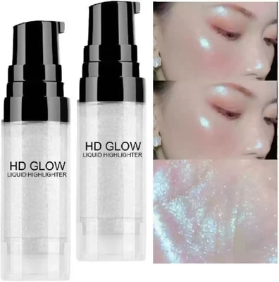 AFARAXIA Body Glow Bronzer Glitter Illuminating Highlighters Makeup Highlighter(silver)