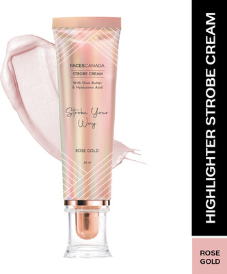 FACES CANADA Strobe Cream - 30ml |Intense Hydration | Primer + Moisturizer + Highlighter(Rose Gold)