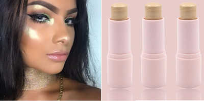 tanvi27 Long Lasting Makeup Shimmery Highlighter Smoothens Skin Texture Highlighter(gold)