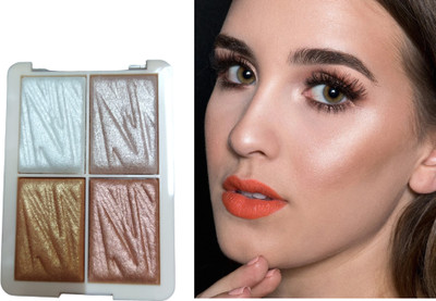 ADJD 4 Shade Illuminating Glow Highlighter Blusher Palette Highlighter Bronzer Highlighter(Multicolor)