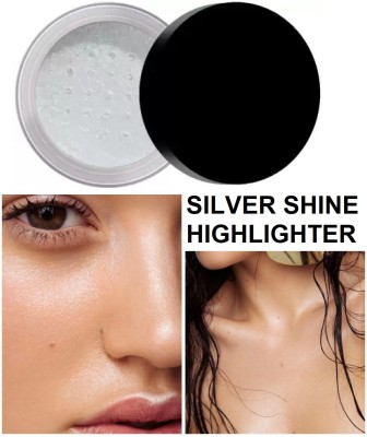 JANOST Silver Loose Highlighter Powder Glow Shimmering Glitter Highlighter(SILVER)