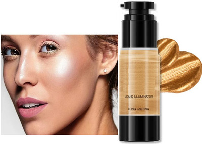 luzimaisa Professional Illumination Soft Natural Glow Liquid Gold Highlighter Liquid Highlighter(Gold)