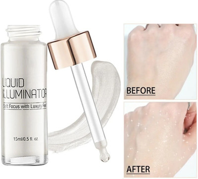 GABBU Liquid Lotion Glow Makeup Brightening Shimmer Luminizer Liquid Highliter Highlighter(SILVER)