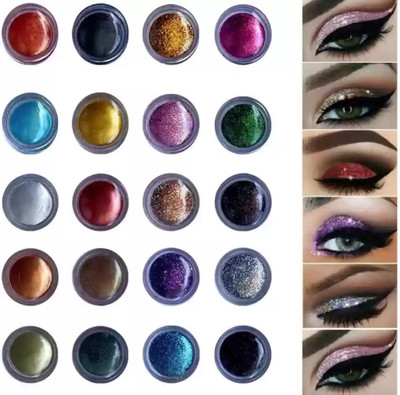GFSU Best 25 Multi color Glitter Pack of 25 Beautiful (Multicolor) Highlighter(MULTI COLOR)