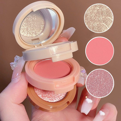WOONGMI 3 in 1 Compact Powder With Highlighter| SPF 30 & Flawless Coverage  Compact(Multi, 8 g)