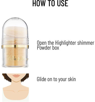 SILDUST NEW GOLD SHIMMER HIGHLIGHTER POWDER FOR FACE AND BODY MAKEUP Highlighter(GOLD)