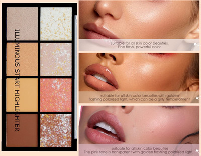 YAWI HD Highlighter Palette ILLUMINOUS BRONZE HIGH LIGHTER PALETTE Highlighter(MULTI COLOR)