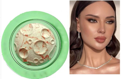 Jiwoo Gold Baked Highlighter with Silky Pigments Shimmer Look & Longlasting Highlighter(silver)