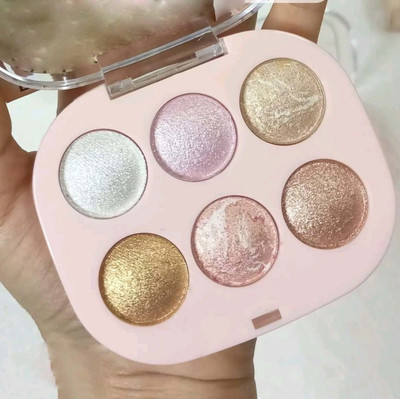 Latixmat 6 illuminating Backed and Blusher Palette  Highlighter(Multicolor)
