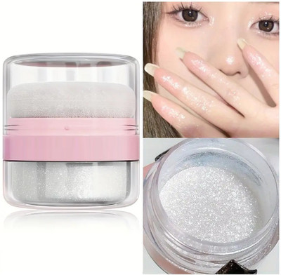 MYEONG Face And Body Illuminator Silver Highlighter Makeup Powder Highlighter(Silver)
