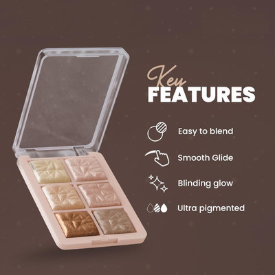 THTC Highlighter Palette Face Makeup Multi color  Highlighter(multicolor)