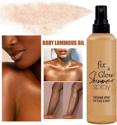 MYEONG Face Liquid Highlighter Illuminator, Highlighters Makeup Spray Highlighter(Golden)