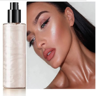 Luipui silver color body spray body shimmer and highlighter pack of 1 110ml Highlighter(silver)