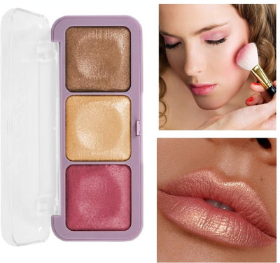 DARVING Glow Highlighter Powder| Highly Pigmented Highlighter Palette  Highlighter(MULTI COLOR)