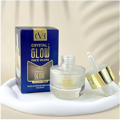 CVB Crystal Glow Face Gloss Golden Charm Net 20 ml Highlighter(Golden Charm)