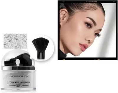 EVERERIN New shimmery shiny Glow powdery face & body powder Silver highlighter Highlighter(Silver (White))
