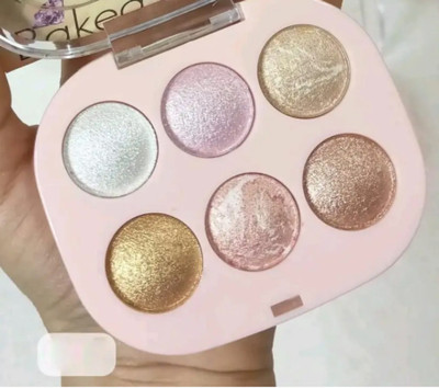 AFARAXIA 4 Shades Baked Face Highlighter Palette  Highlighter(muliti colour)