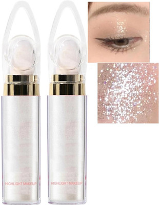 AFARAXIA New Highlighting Powder Silver with Brush Highlighter(shimmer silver)