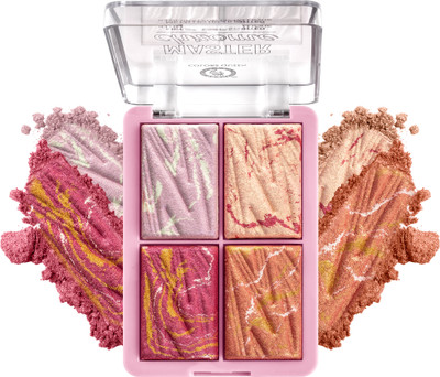COLORS QUEEN 4 Shade Master Chrome Illuminating Glow Metallic Face Kit Highlighter Palette Highlighter(Multicolor 5)