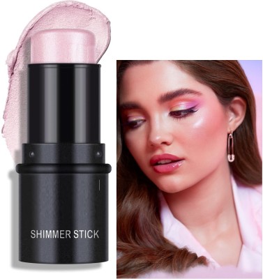 Jiwoo Illuminator Face & Body Highlighter 3D glow shine, wheatish skin  Highlighter(PINK)