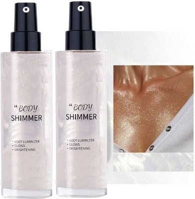 Emijun Quick-Drying and Non-Sticky Glitter Spray Liquid Highlighter Spray... Highlighter(silver)