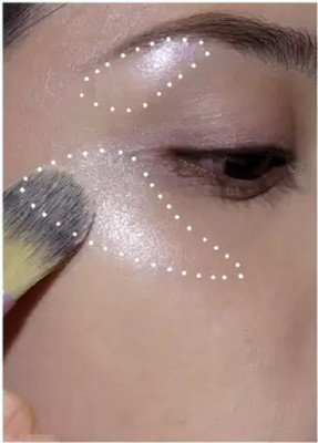 OLETSUN highlighter white color  Highlighter(Silver)