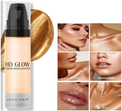 GABBU Illuminating Glow Liquid Highlighter For Face Highlighter gold. Highlighter(gold)