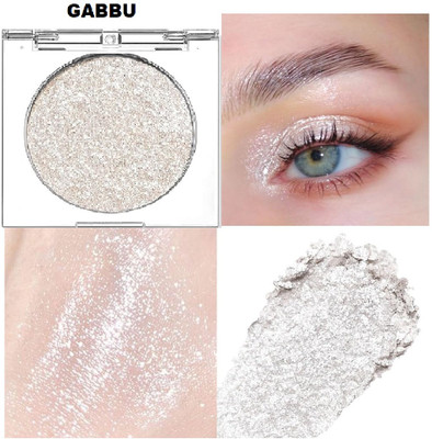 GABBU New Shimmer Eyeshadow Palette, Korean Glitter highlighter Highlighter(silver)
