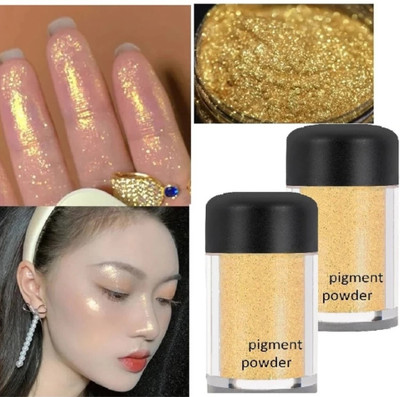 CATERINACHIARA Best shimer powder highlighter waterproof and long lasting shine Highlighter(gold)