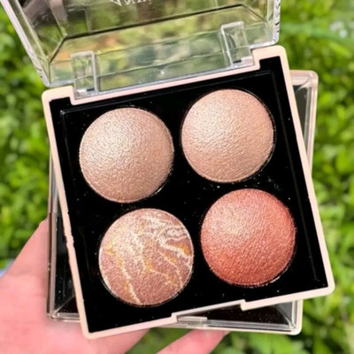 ADJD 4 Multiple Shades Highlighter Palette With For Blinding Glow, Looks  Highlighter(MULTI COLOUR)