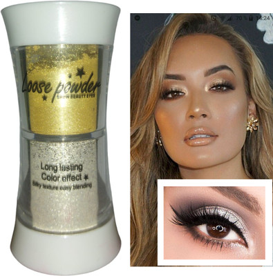 ADJD MULTI COLOR HIGHLIGHTER AND EYE SHADOW HIGHLIGHTER SNOW WHITE & GOLD Highlighter(MULTI COLOR)