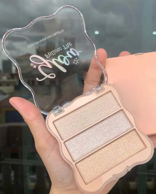 Latixmat 3 Color Illuminating Glow Highlighter Palette Blusher Highlighter(MULTICOLOR)