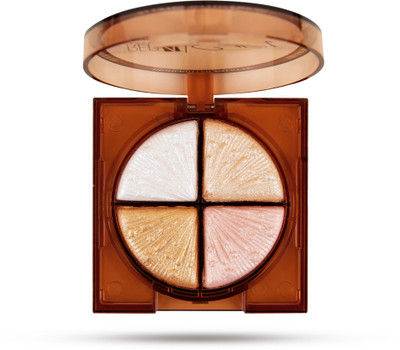 RED4 Spotlight 4 in 1 Highlighter Palette | Highly Pigmented Long Lasting  Highlighter(Multicolor)