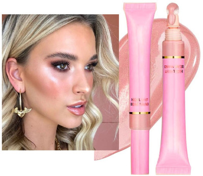 Latixmat Illuminating & Glowing Makeup Base Highlighter lowing Korean Skin Highlighter(Rose Gold)