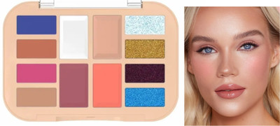 DARYUE 12Shade illuminating and Blusher Palette Highlighter(Multicolor)