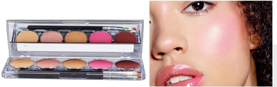 AFARAXIA 5 in 1 multi color shimmery shiny highlighter palette  Highlighter(multi color)
