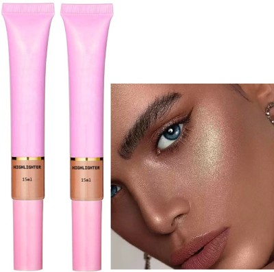 ADJD Highlighter puff Glow Liquid Highlighter For Face Makeup Illuminating Highlighter(copper)