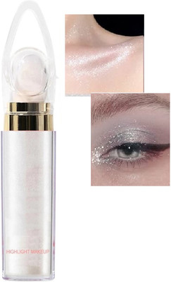 AFARAXIA Use Face Highlighter Makeup, Body Brightens the Natural Face highlighter Highlighter(Shimmer silver)