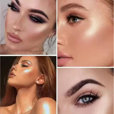 SEUNG Best Quality Makeup Face Glow Highlight Professional Look  Highlighter(silver)