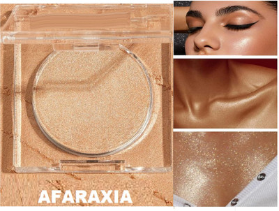 AFARAXIA Makeup Face Glow Highlight Brighten Shimmer Make For Look  Highlighter(GOLD)