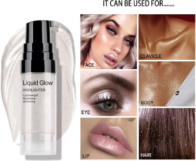 WOONGMI Ultra Smooth Silver Liquid Highlighter For Man & Women Highlighter(Silver)