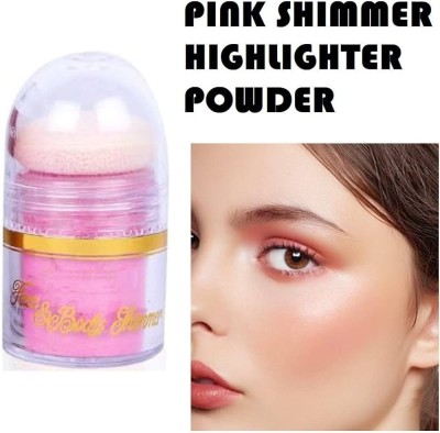 KA-KAIASHA Highlight Shimmering Powder, Waterproof Long Lasting pink Highlighter(pink)