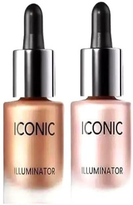 wryak London Iconic liquid highlighter Pack of 2 Highlighter(skin)