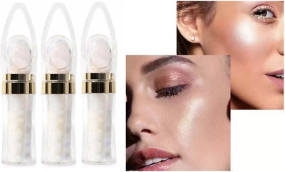 AFARAXIA Glitter Shimmer Waterproof Face & Eye Glitter High Gloss Powde Dust  Highlighter(Shimmer silver)